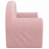 2-os. sofa dla dzieci, rozkładana, różowa, miękki plusz