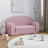 2-os. sofa dla dzieci, rozkładana, różowa, miękki plusz