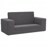2-os. sofa dla dzieci, rozkładana, antracytowa, miękki plusz