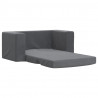 2-os. sofa dla dzieci, rozkładana, antracytowa, miękki plusz
