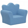 Kanapa dla dziecka, niebieska, miękki plusz