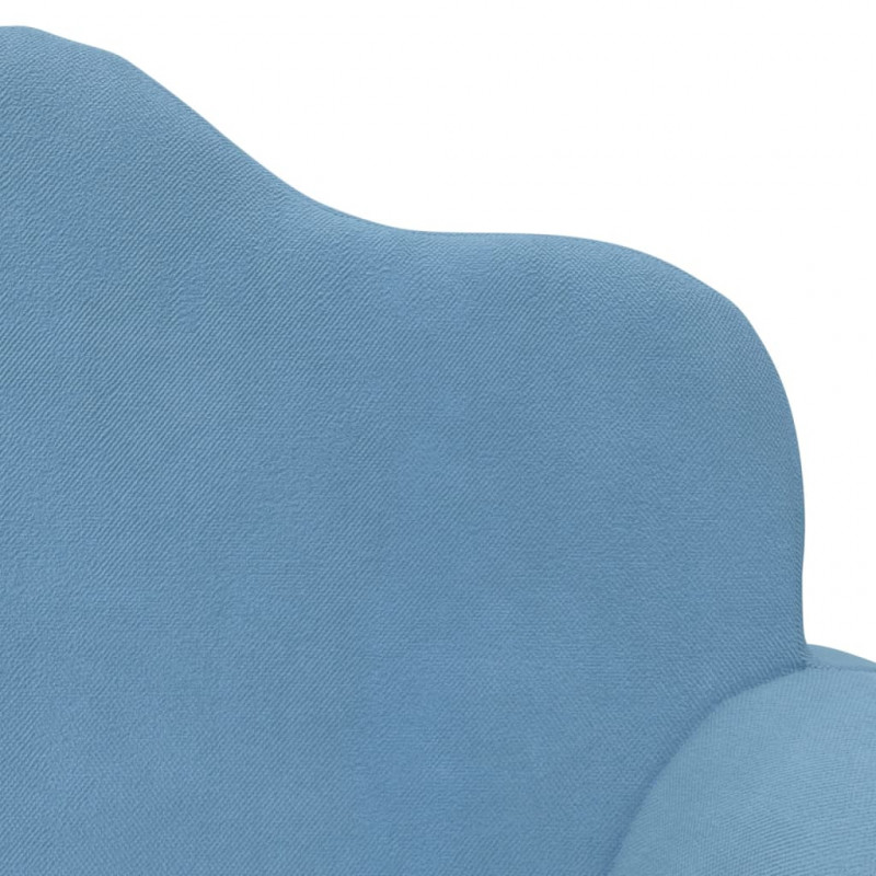 2-os. sofa dla dzieci, niebieska, miękki plusz