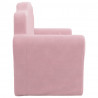 Sofa dziecięca 2-osobowa, różowa, miękka, pluszowa