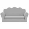 2-os. sofa dla dzieci, rozkładana, jasnoszara, miękki plusz