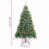 Sztuczna choinka na zawiasach, z szyszkami i jagodami, 180 cm
