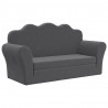 2-os. sofa dla dzieci, rozkładana, antracytowa, miękki plusz