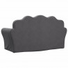 2-os. sofa dla dzieci, rozkładana, antracytowa, miękki plusz