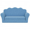 2-os. sofa dla dzieci, rozkładana, niebieska, miękki plusz