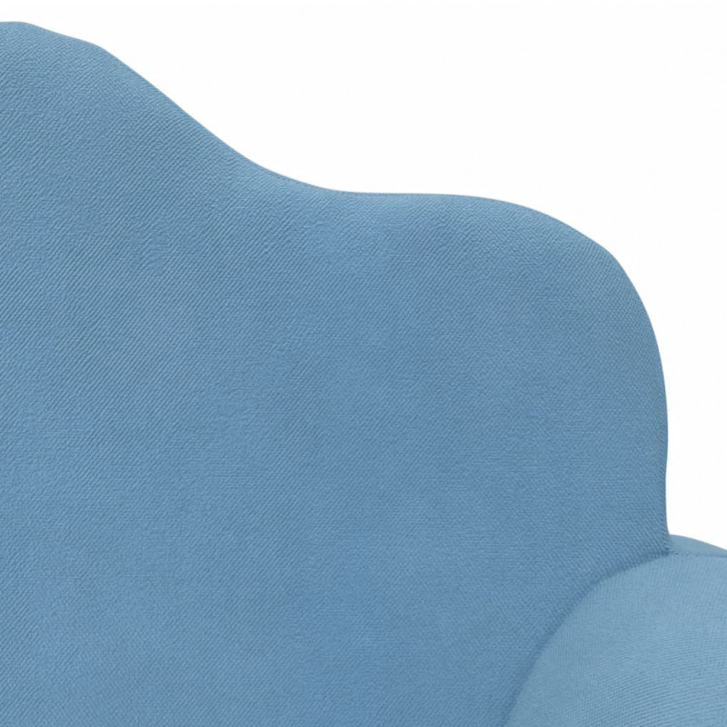 2-os. sofa dla dzieci, rozkładana, niebieska, miękki plusz