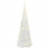 Sztuczna choinka typu pop-up, 200 LED, biała, 210 cm