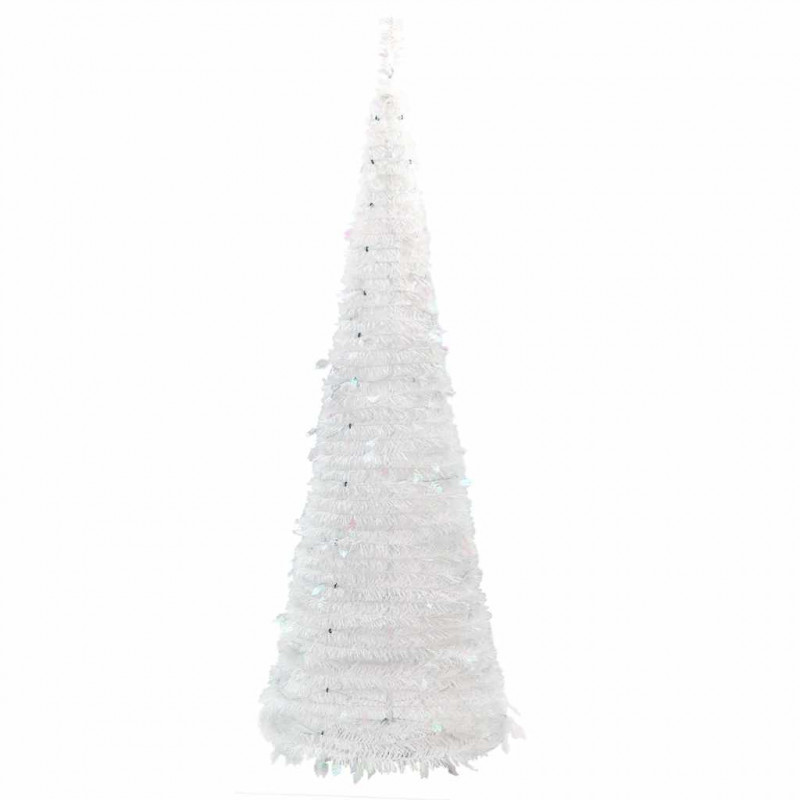 Sztuczna choinka typu pop-up, 200 LED, biała, 210 cm