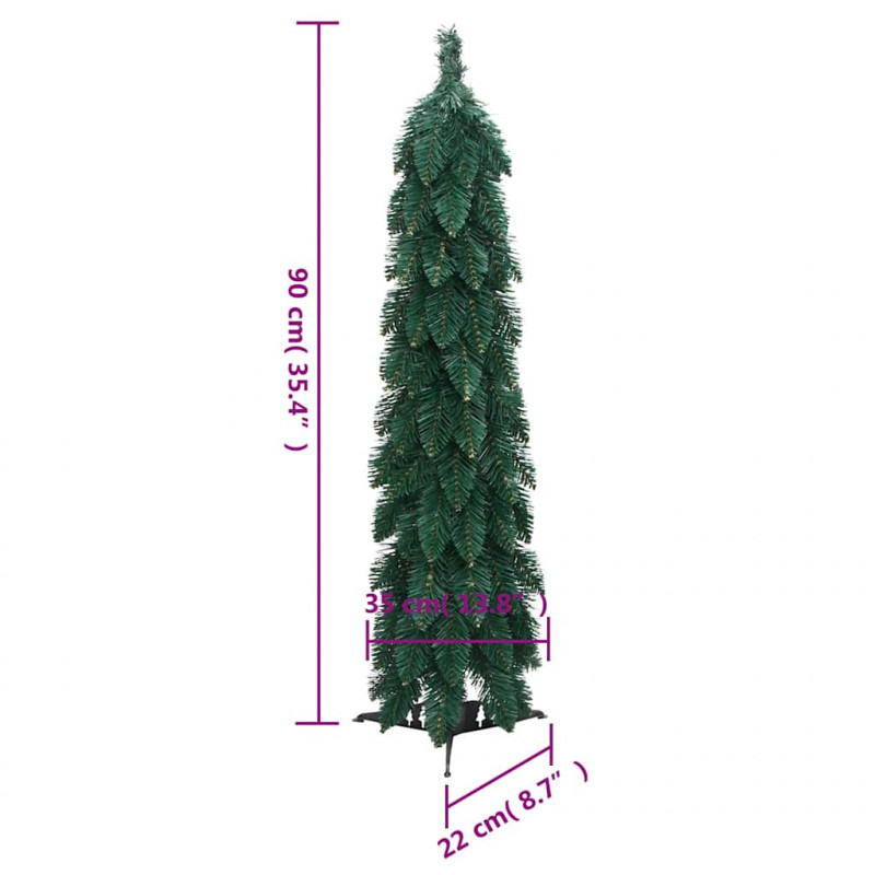 Sztuczna choinka z 45 lampkami LED, 90 cm