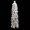 Sztuczna choinka z 60 lampkami LED, ośnieżona, 120 cm