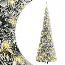 Sztuczna choinka typu pop-up, ośnieżona, 100 LED, 150 cm