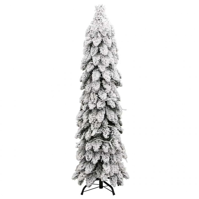 Sztuczna choinka z 60 lampkami LED, ośnieżona, 120 cm