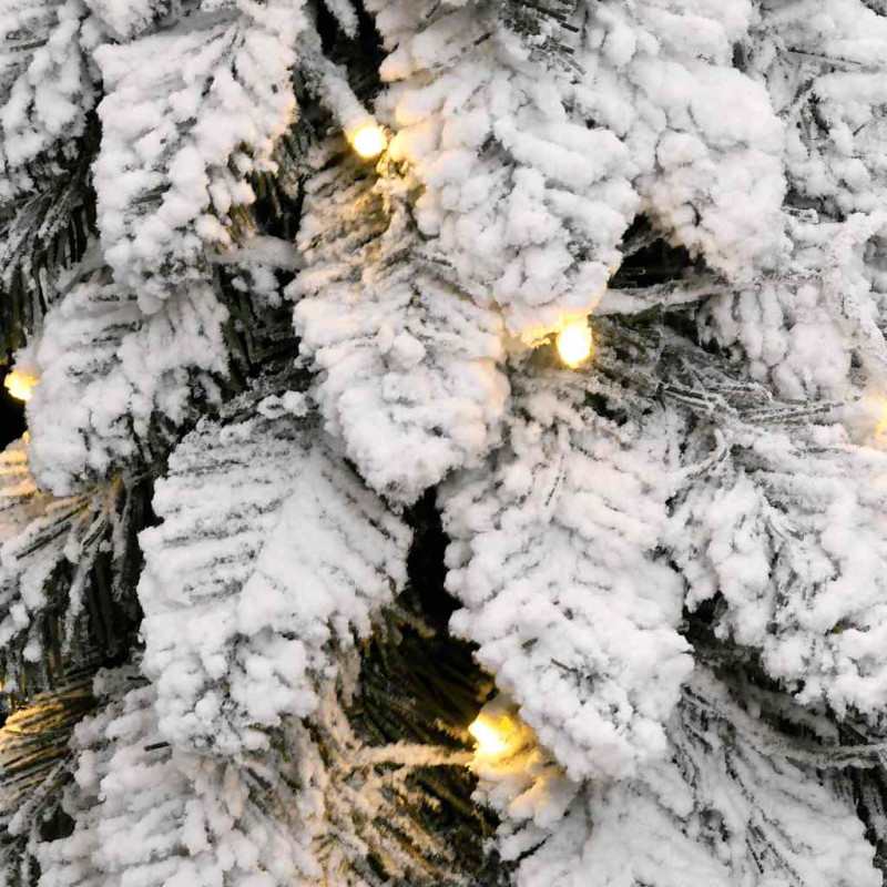 Sztuczna choinka z 60 lampkami LED, ośnieżona, 120 cm