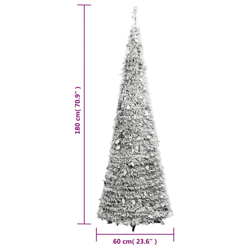 Sztuczna choinka typu pop-up, ośnieżona, 150 LED, 180 cm