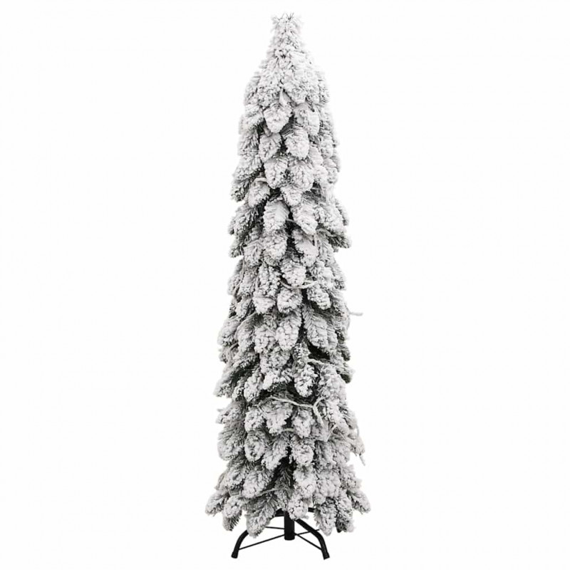 Sztuczna choinka z 80 lampkami LED, ośnieżona, 150 cm