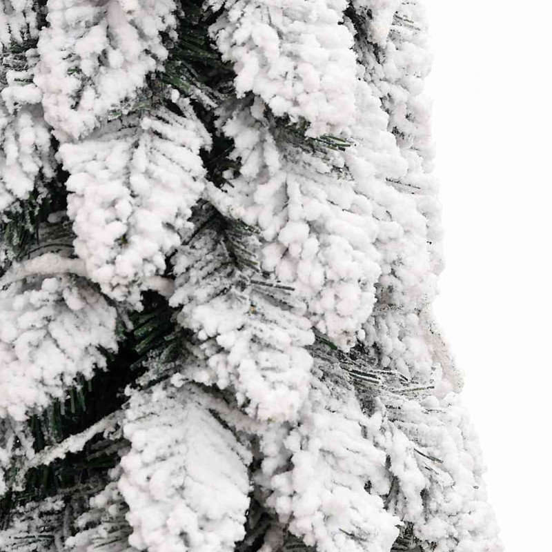 Sztuczna choinka z 80 lampkami LED, ośnieżona, 150 cm