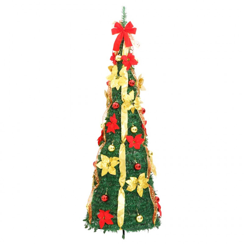 Sztuczna choinka typu pop-up, 100 LED, zielona, 150 cm