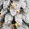 Sztuczna choinka z 80 lampkami LED, ośnieżona, 150 cm
