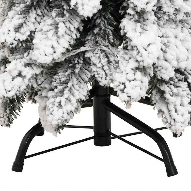 Sztuczna choinka z 80 lampkami LED, ośnieżona, 150 cm