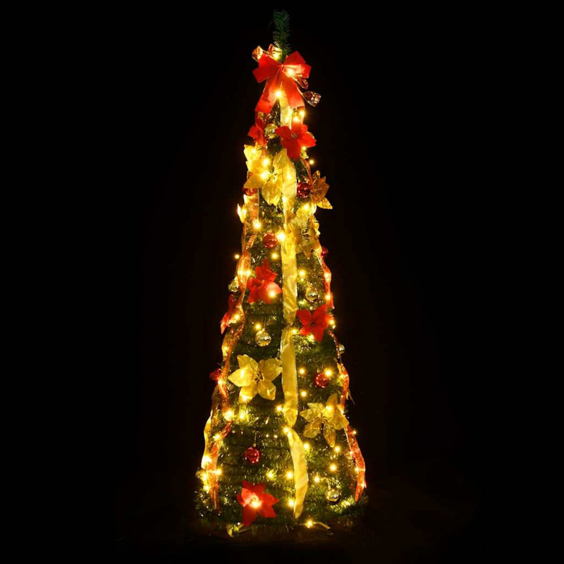 Sztuczna choinka typu pop-up, 150 LED, zielona, 180 cm