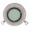  Lustro wiszące w kształcie bulaja, Ø23 cm, aluminium i szkło