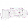 Szafka pod telewizor, 105x33x46 cm, lite drewno mango