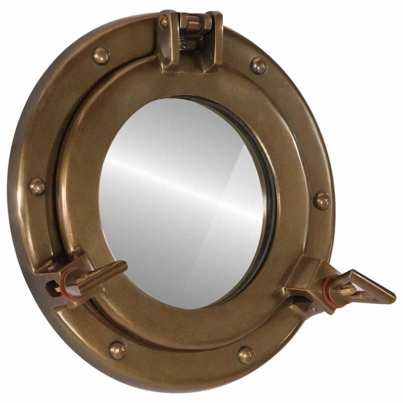 Lustro wiszące w kształcie bulaja, Ø23 cm, aluminium i szkło