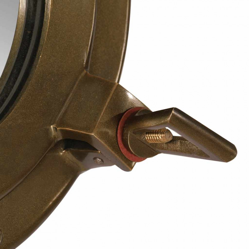  Lustro wiszące w kształcie bulaja, Ø23 cm, aluminium i szkło
