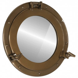  Lustro wiszące w kształcie bulaja, Ø38 cm, aluminium i szkło