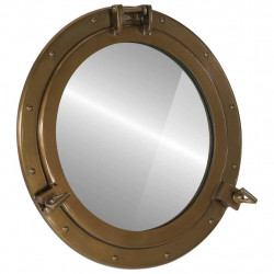  Lustro wiszące w kształcie bulaja, Ø50 cm, aluminium i szkło
