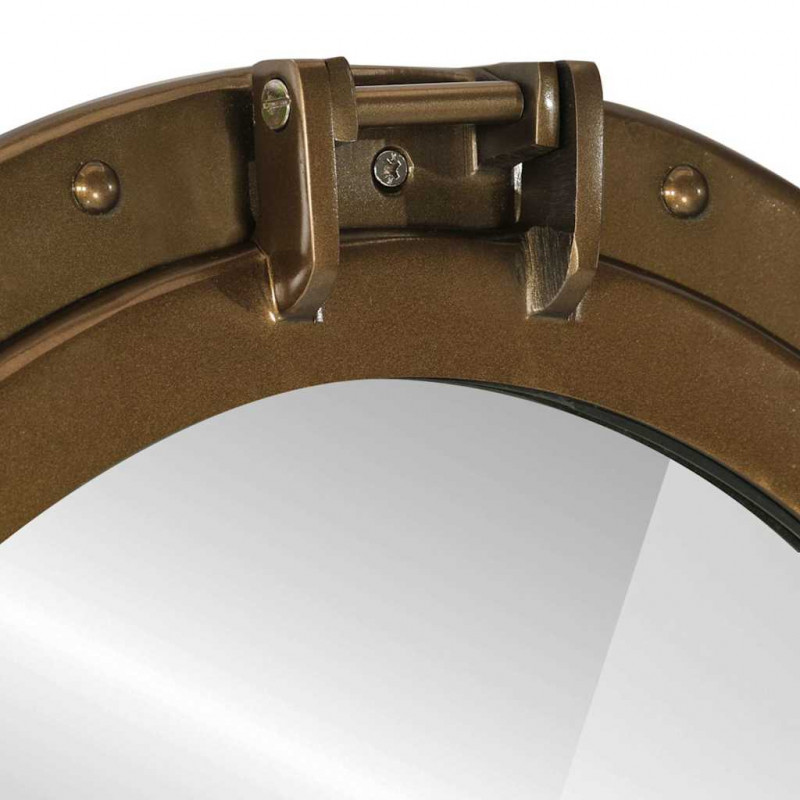  Lustro wiszące w kształcie bulaja, Ø50 cm, aluminium i szkło