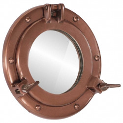  Lustro wiszące w kształcie bulaja, Ø23 cm, aluminium i szkło