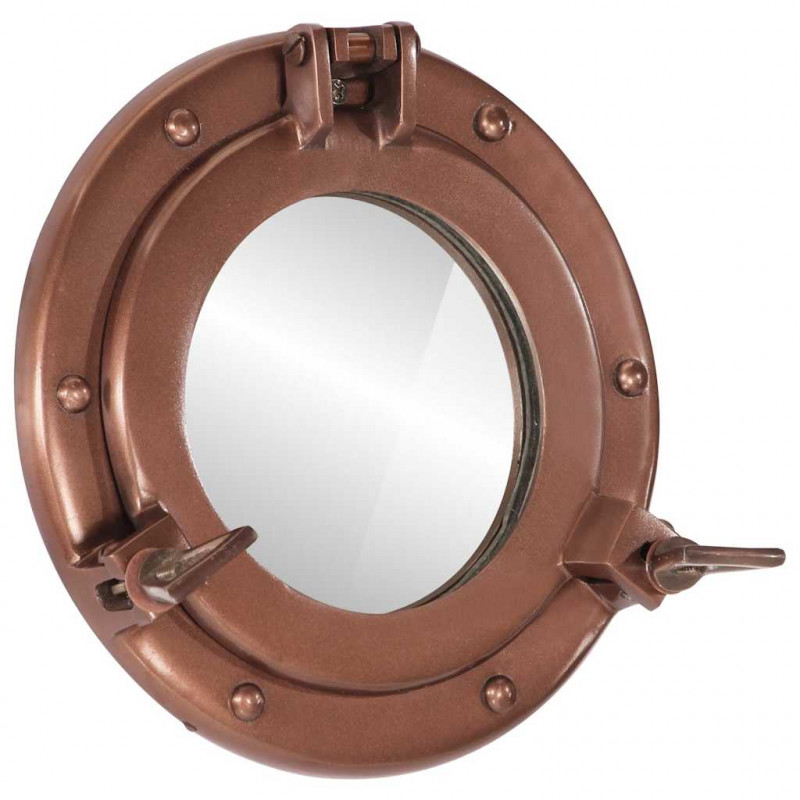  Lustro wiszące w kształcie bulaja, Ø23 cm, aluminium i szkło