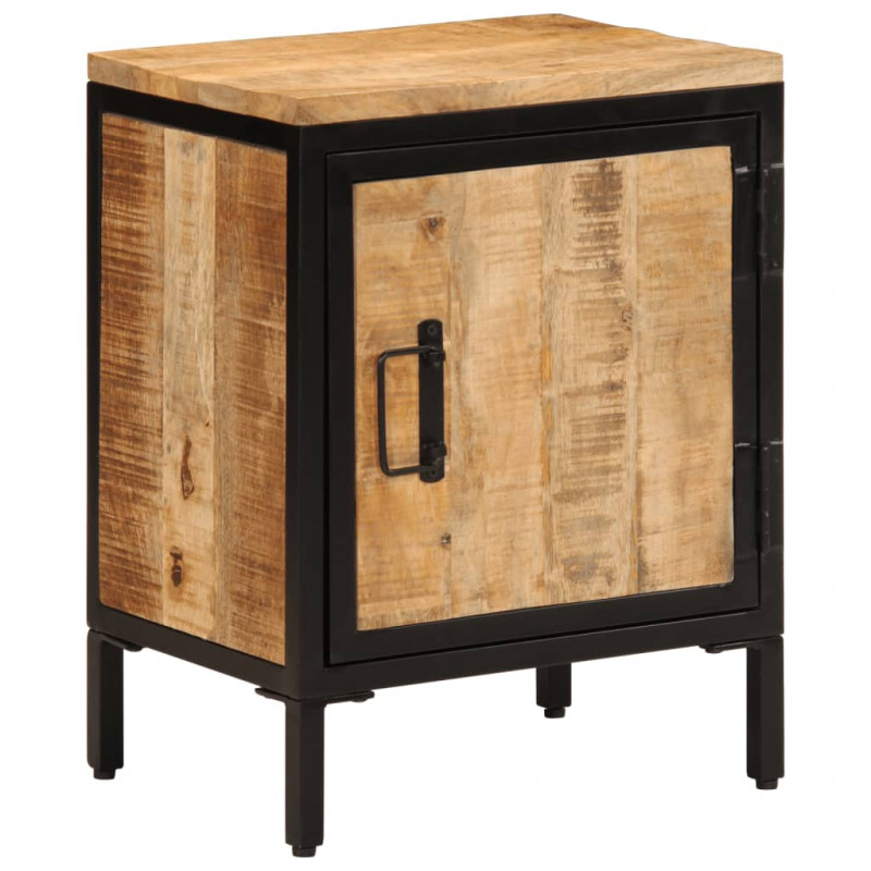 Szafka nocna, 40x30x52,5 cm, surowe drewno mango