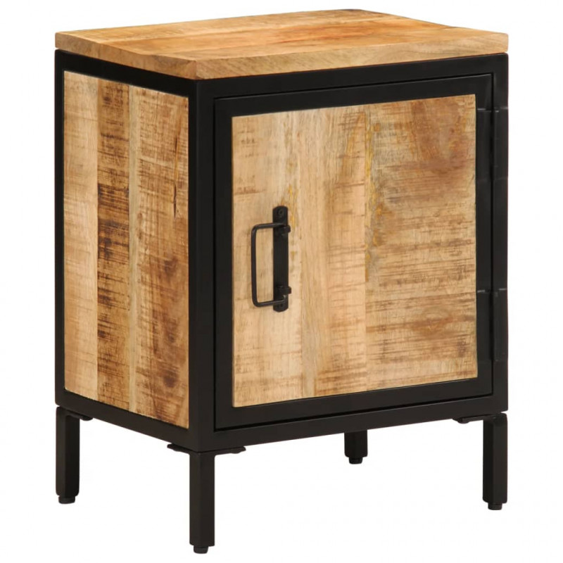Szafka nocna, 40x30x52,5 cm, surowe drewno mango