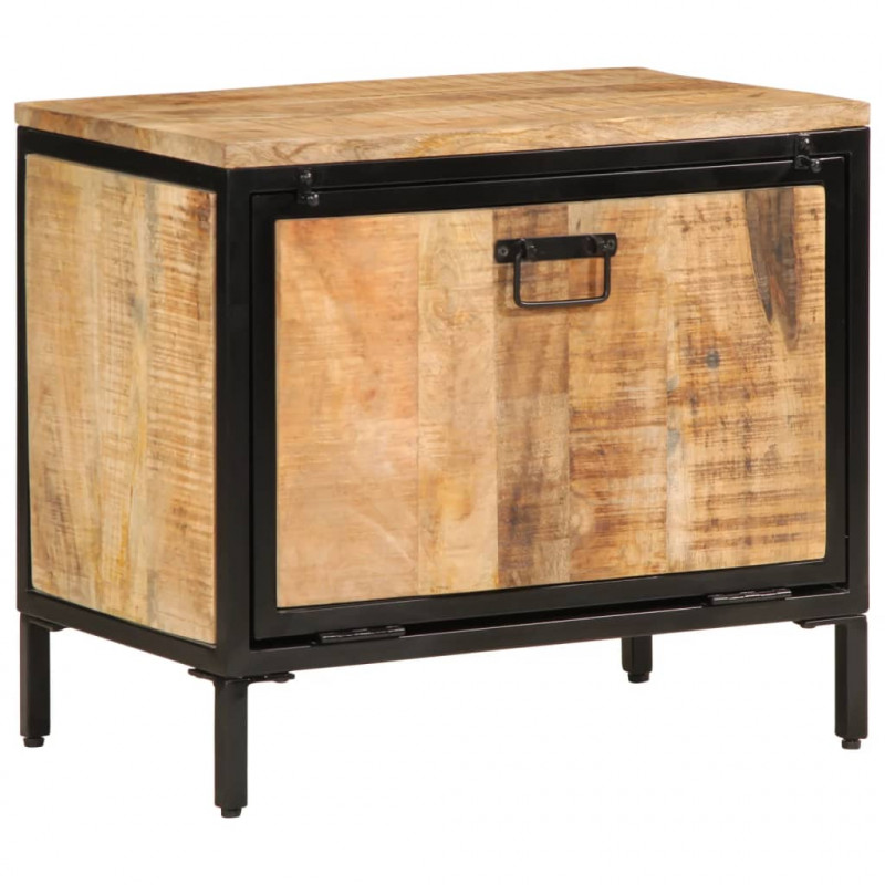 Szafka na buty, 60x35x53 cm, lite, surowe drewno mango