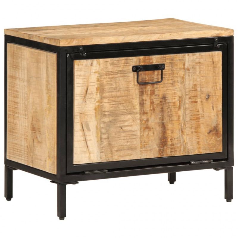 Szafka na buty, 60x35x53 cm, lite, surowe drewno mango