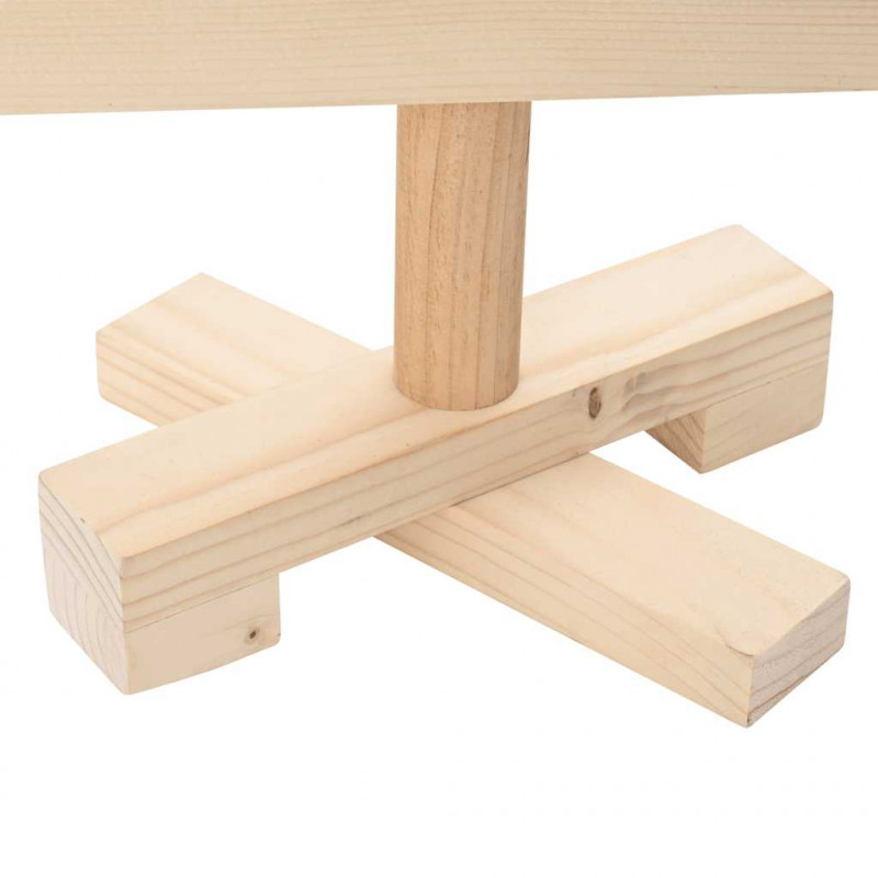 Drewniana choinka do udekorowania, 90 cm, lite drewno sosnowe