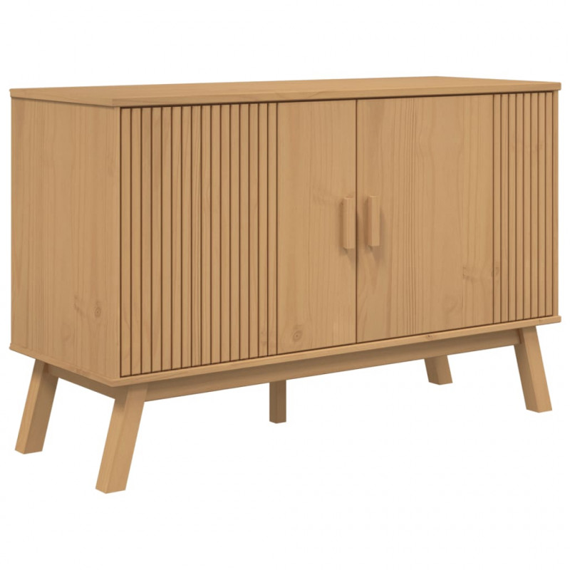 Komoda OLDEN, brązowa, 114x43x73,5 cm, lite drewno sosnowe