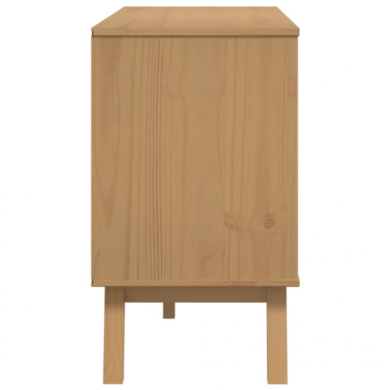 Komoda OLDEN, brązowa, 114x43x73,5 cm, lite drewno sosnowe