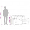 2-osobowa sofa, szary, 140 cm, sztuczna skóra