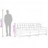 3-osobowa sofa, szara, 180 cm, sztuczna skóra