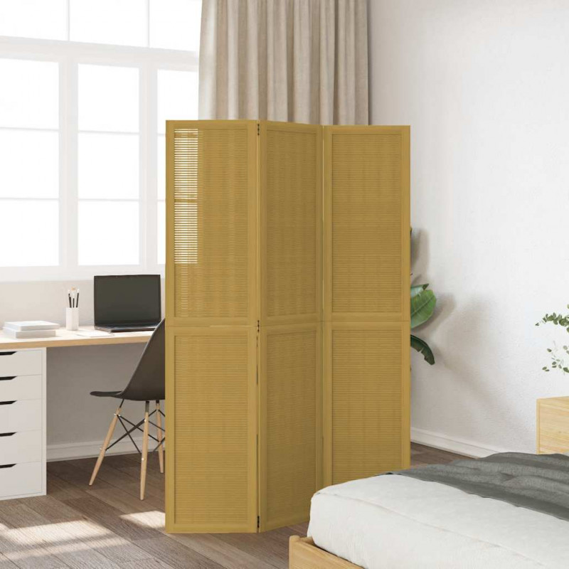 Parawan pokojowy, 3-panelowy, lite drewno paulowni