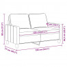 2-osobowa sofa, kremowa, 120 cm, tapicerowana tkaniną