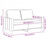 Sofa 2-osobowa, czarna, 120 cm, tapicerowana tkaniną