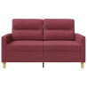 Sofa 2-osobowa, winna czerwień, 120 cm, tapicerowana tkaniną