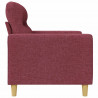 Sofa 2-osobowa, winna czerwień, 120 cm, tapicerowana tkaniną